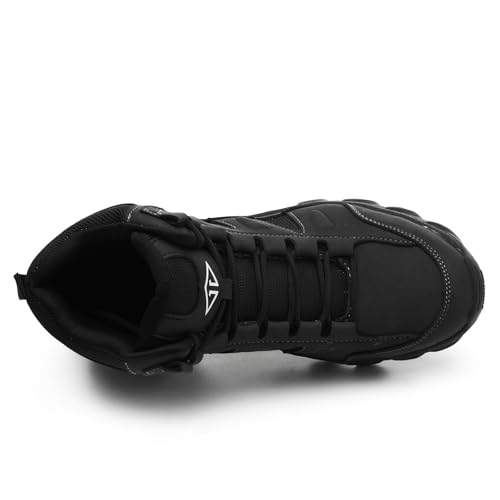 Image of Work Boots for Men Comfortable Steel Toe Boots | Ankle Support and Breathable, Non Slip Rubber Outsole, Safety Industrial and Construction Shoes, Latex Cushioning Insoles