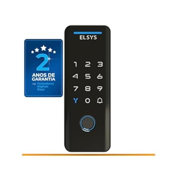 Fechadura Digital de Sobrepor, Abertura por senha ou tag, Tecno, Preta, DS4100V, Elsys