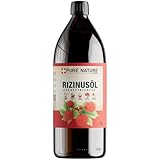CHOSA Bio Rizinusöl Kaltgepresst Unraffiniert 100% Reines 1000 ml - Rizinus Öl Haare, Haut, Bart...