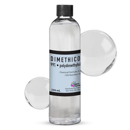 Dimethicone Oil Pure (250 mL / 8.45 Fl Oz) DIY Pure Dimethicone Cosmetic Grade Skin Moisturizer and Head Lice Treatment, Liquid Silicone for, Gun Oil