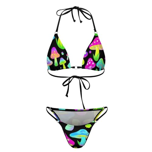Women's Two Piece Bathing Suit Halter Triangle Bikini Sets Summer Swimsuit4