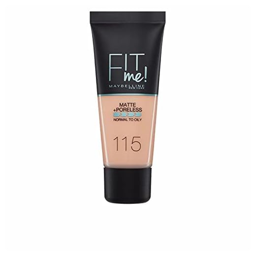 Maybelline New York, Base de Maquillaje que Calca a tu Tono Fit me! Mate y Afinaporos, Color: 115 Ivory