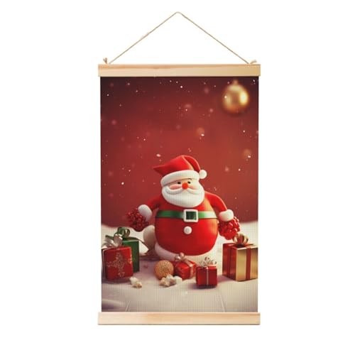 Poster à suspendre en bois vintage Merry Christmas 61x91 cm