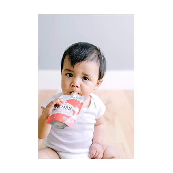 Serenity-Kids-Baby-Food-Pouches-Wild-Caught-Coho-Salmon-with-Organic-Butternut-Squash-and-Beets-For-6-Months-35-Ounce-Pouch-6-Pack Serenity Kids 6+ Months Baby Food Pouches Puree Made With Ethically Sourced Meats & Organic Veggies | 3.5 Ounce BPA-Free Pouch | Wild Caught Salmon, Butternut Squash, Beet | 6 Count