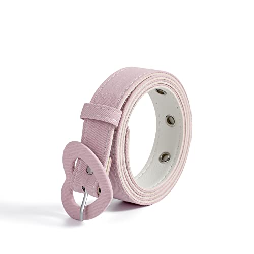 Adrjlyq Y2K Belt Heart Buckle Belts Lover Outfit Cute Denim Belt For Women Girls Jeans (Pink) #TOP5