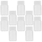 MAGICLULU 10 Stück Teiliges Transparente Kunststoffflaschen mit Schraubverschluss Öffnung Auslaufsicher für Probenlagerung und Pulverbehälter für Labor Reise Büro und Haushalt