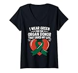 Photo Gallery donna indosso verde per il donatore di organi - consapevolezza della donazione di organi maglietta con collo a v Photo Gallery donna indosso verde per il donatore di organi - consapevolezza della donazione di organi maglietta con collo a v