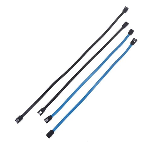 Cable de datos SATA 3.0 III ángulo recto negro 45 cm miniatura 3