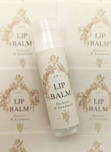 ZZYBIA Homemade Skincare Products Adhesive Labels Stickers for Lip Balm Handcream Candle Container Tubes 20pcs (Lip Balm - Tana)