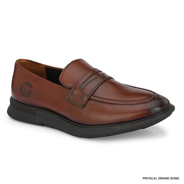 Image of Legwork Men's Leather Loafer Shoes for Men and Boys