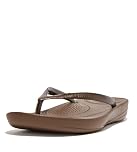 FitFlop Women's iQushion Ergonomic Flip Flops - Lightweight & Comfortable with Natural Arch Support - Bronze - 5 UK