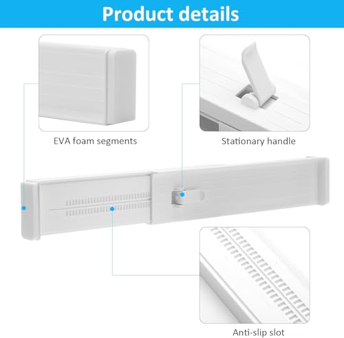 Séparateur de tiroir extensible haut de gamme pour aménagement de dressing et vanité - 6