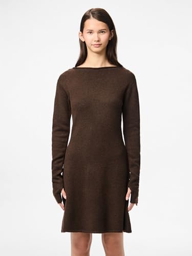 Robe en tricot à col montant robe pull mini manches longues - 2