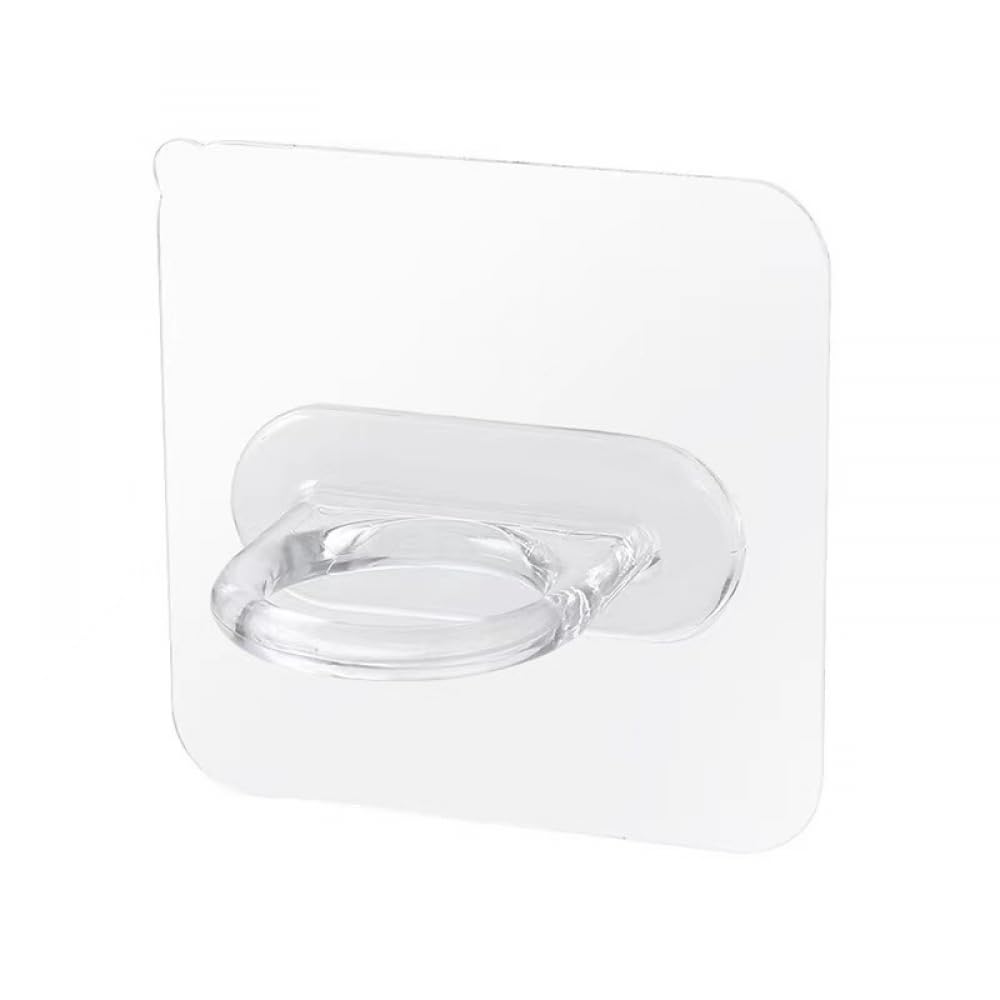 BERO 10 Pcs Multifunctional Circle Hooks, Reusable Strong Clear Ring Sticky Hooks, Kitchen Bathroom Shelf Wall Mounted Sticky Hooks, Clear Seamless Hooks
