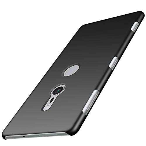 for Sony Xperia XZ2 Case, ACMBO [Silky Smooth Series] Ultra Thin Slim Fit [Anti-Drop] Shockproof Hard Plastic Phone Cases Cover Compatible for Sony Xperia XZ2 5.7 inch, Smooth Black