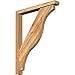 Ekena Millwork BKT0402X30X38FST05RWR Funston Block Rough Sawn Bracket w/Offset Brace, Western Red Cedar