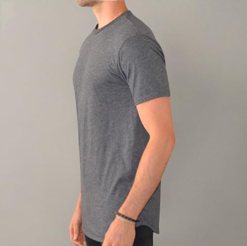 Have It Tall Men's Curved Hem Long Drop Tail T Shirt4