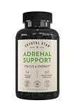 Crystal Star Adrenal Support Supplement (60 Capsules) – Daily Herbal Cortisol Supplement for Stress Relief & Adrenal Fatigue - Siberian Eleuthero, Licorice, Uva Ursi, Astragalus & Fo-ti – Non-GMO