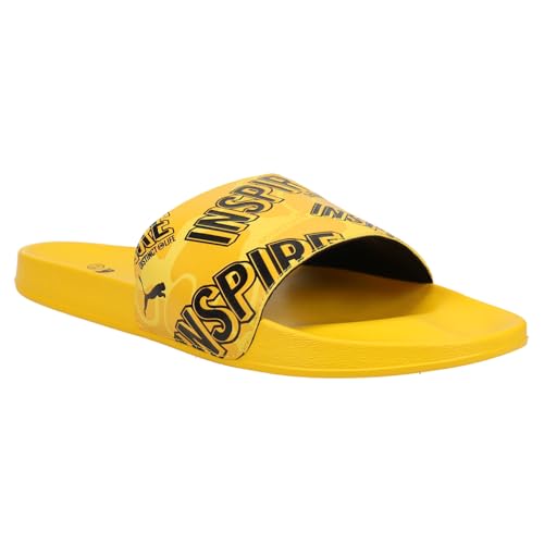PUMA Mens Leadcat X Distinct Life Slide Casual Sandals Casual - Yellow2