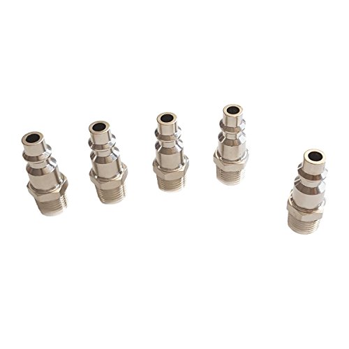 5 RACORES AIRE COMPRIMIDO 1/4 MACHO 8mm Adaptador Conector Milton Racor Manguera Neumática - PACK 5 PIEZAS