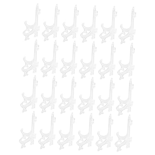 RORPOIR Dish Display Stand 24pcs Plastic Rack Table Stand for Display Home Decor