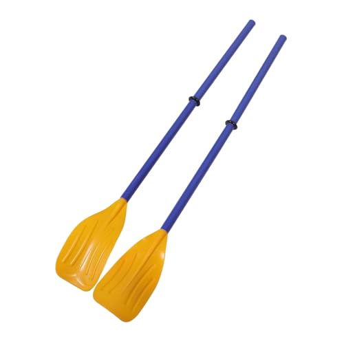 ROMISBABA 2 Piezas Paddle Hinchable Doble para Kayak y Deportes Acuáticos Ligero Resistente Abs para Kayak Rígido Inflable y Surf de Unidades Amarillo