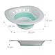 Relaxdays Sitzbad für Toilette, faltbar, Sitzbadewanne HBT: 12x36x39 cm, WC-Einsatz Intimpflege, Kunststoff, weiß/türkis