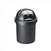 Price comparison product image Rotho, Roll Bob, round waste bin 10 l with lid, Plastic (PP) BPA-free, black, 10l (26,5 x 26,5 x 39,5 cm)