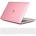 Produktbild TECOOL MacBook Pro 13 Hülle Case 2019/2018/ 2017/2016, Plastik Hartschale Tasche + EU Tastaturabdeckung für MacBook Pro 13 Zoll mit/ohne Touch Bar (Modell: A2159/ A1989/ A1706/ A1708), KristallRosa