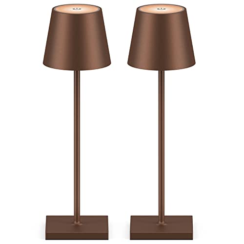 Led Cordless Table Lamp,Portable Usb Rechargeable Table Lamp,5200 Mah Battery Powered Lamp,Rechargeable Bedside Lamp,Cordless Touch Lamp For Restaurant/Bedroom,Brightness Adjustable(2Pcs Sandbrown) #TOP8