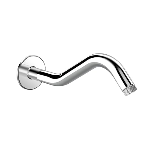 Image of Plantex 11-Inch S-Shaped Shower Arm for Overhead Shower /Stainless Steel Shower Arm Pipe /Wall Mount ShowerArm for Bathroom Fitting with -Inch Thread - Pack of 1 (Chrome)