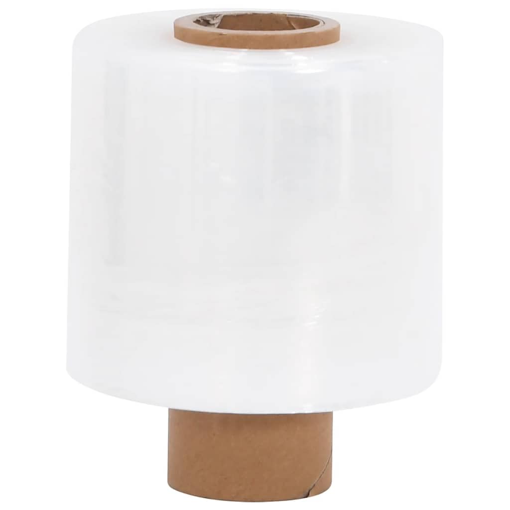 Láminas elásticas transparentes de 23 μm, 10 cm x 300 m, material de polietileno con asa, material de embalaje para caja de envío, protección contra la suciedad y el polvo