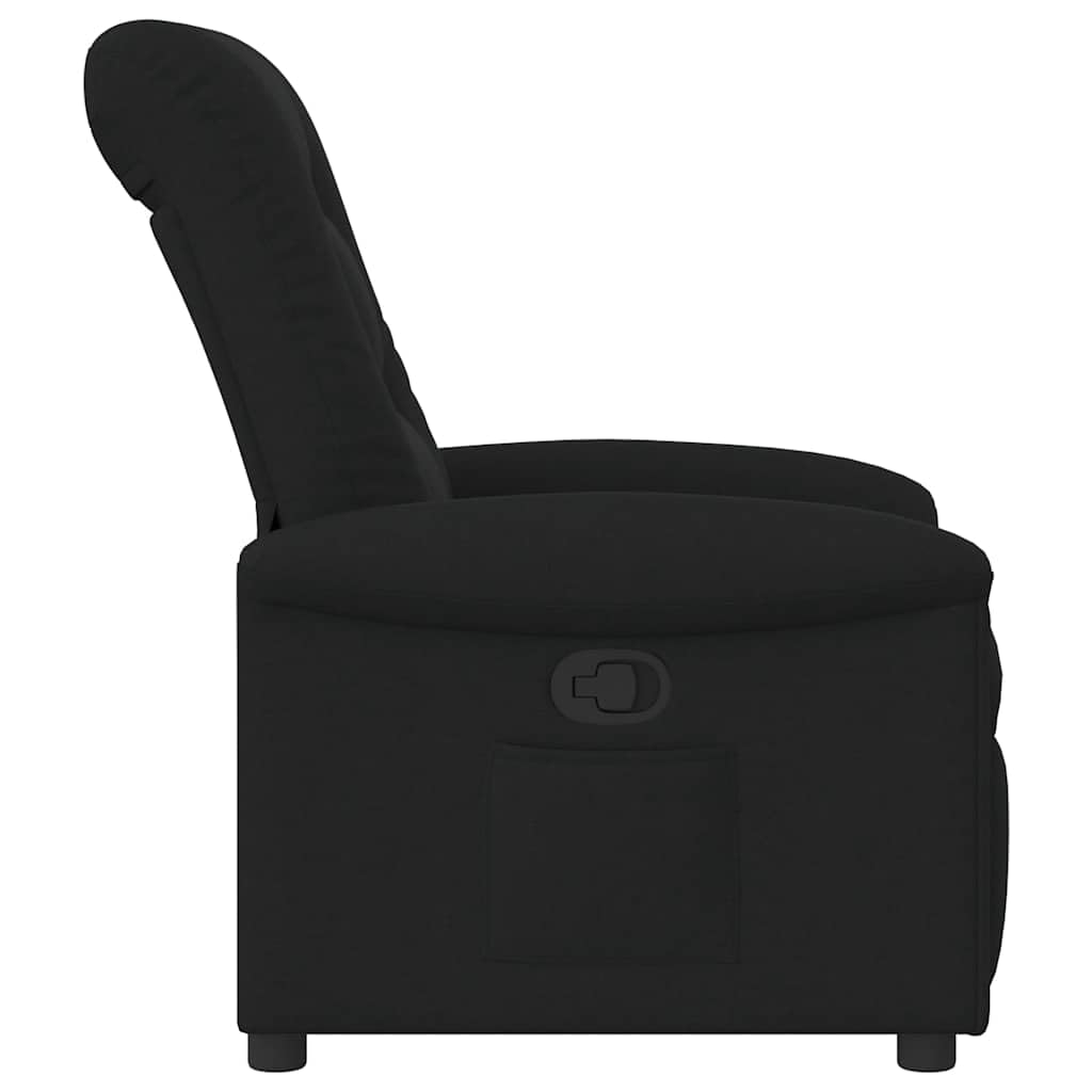 vidaXL Sillón reclinable de Tela Negro