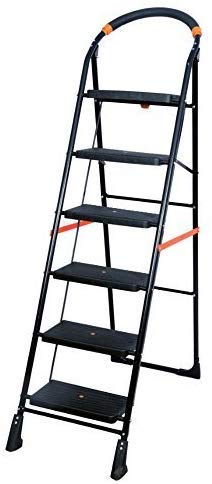 Parasnath Black Heavy Folding Ladder with Wide Steps Milano 6 Steps Ladder 6.3 Ft - Made in India - Image 7