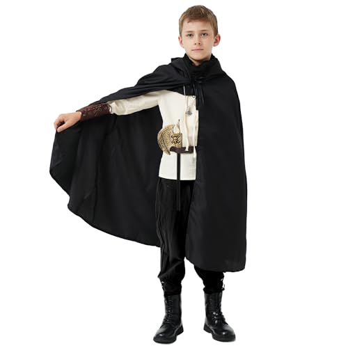 Image of 8 Pcs Medieval Costume for Boys Renaissance Viking Pirate Tunic Outfit for Kids