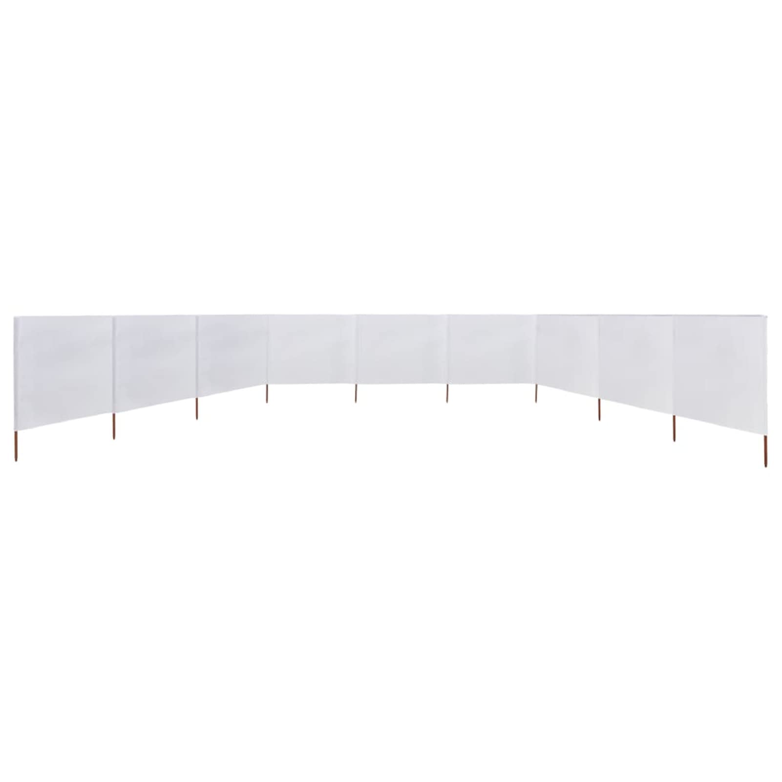 ShGaxin 9-panelowy parawan z tkaniny 1200 x 80 cm piaskowo-biały, parawan, parawan ogrodowy, parawan zewnętrzny-47186