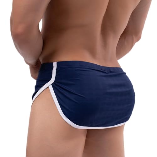 Men's Mesh Breathable Boxer Shorts Comfortable Nylon Pouch Underwear for Men Low-Rise Sleep Bottoms