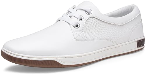 Jousen Men's Casual Shoes Memory Foam Mens Fashion Sneakers Business Dress Sneaker (A81Q06 White 10)