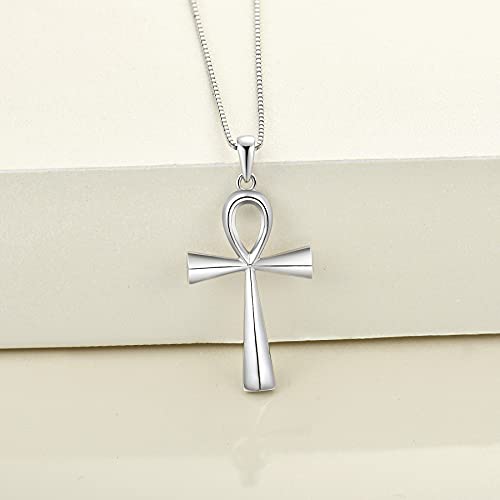 YL Cross Necklace 925 Sterling Silver Infinity Pendant Ankh Criss Jewelry for Women4