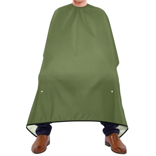 Capa de barbería impermeable color sólido para hombre miniatura 1