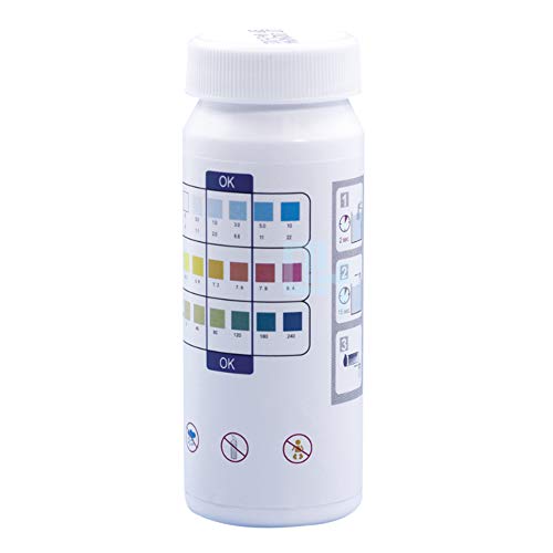 Decdeal tiras de teste de piscina e spa, tiras de teste de química para piscina e spa para banheiras