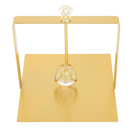 Tissting Napkin Holder 13.5 x 13.5 x 15cm Metal Napkin Dispenser with Elegant Handle, Modern Square Paper Napkin Holder for Restaurant Bar Office Hotel Cafe (Gold)