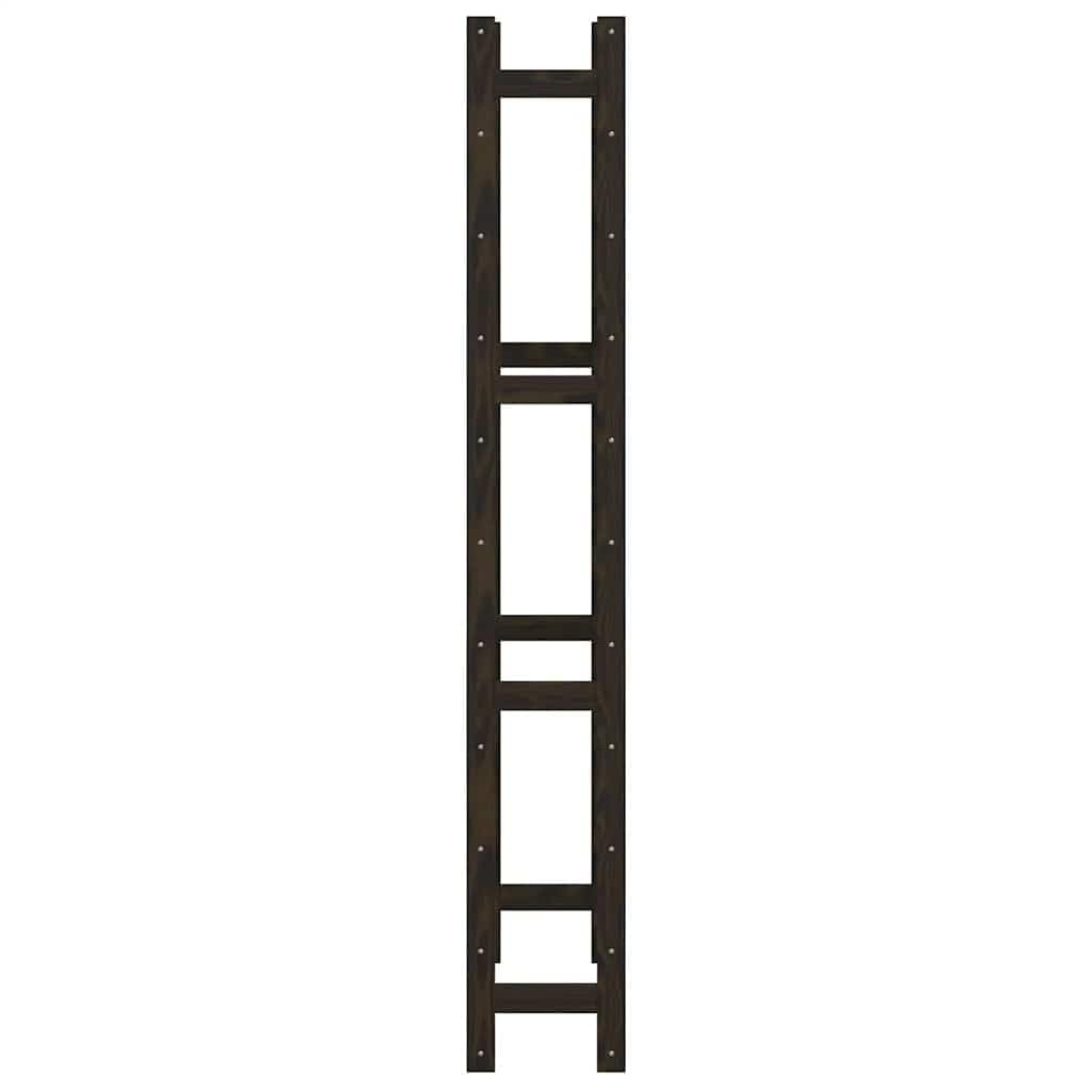 Botellero de madera de pino maciza negra para 77 botellas con 11 estantes, diseño ondulado para almacenamiento y almacenamiento elegante en el comedor, sótano, cocina o bar