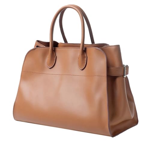 Genuine Leather Bags for Women Large Tote Bag Retro Top-handle Bag Trendy Work Bag Leather Purse 2024