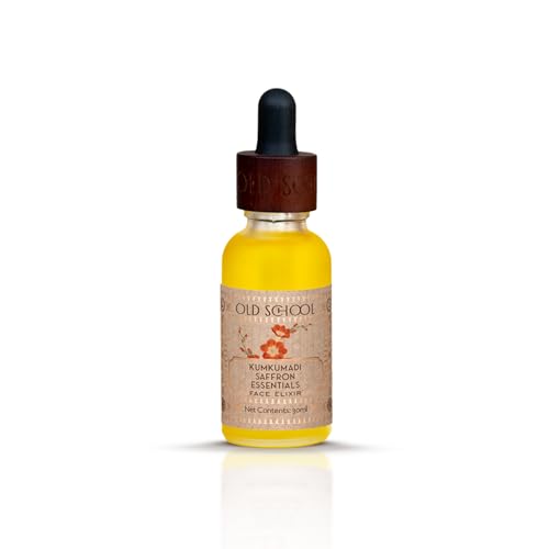 Image of Old School Rituals Kumkumadi Saffron Face Elixir | Face Serum for Glowing Skin | Anti-Ageing Overnight Facial Oil | Brightens, Revitalizes & Fades Dark Spots | Diminishes Fine Lines, Wrinkles & Uneven Skin Tone | Saffron & Kumkumadi Oil | 30 ml | Few Drops a Night for Lasting Glow
