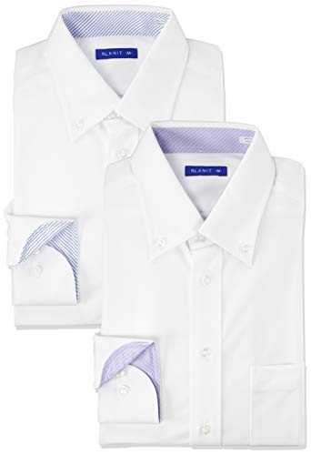 ニットワイシャツセット 長袖 ニット 2枚セット ワイシャツ ノーアイロン 形態安定 ストレッチ 快適DRY 吸水速乾 多機能Yシャツ 伸縮自在で着心地 メンズ スリム クールビズ sun-ml-sbu-1788-2fix