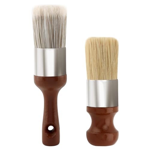 2 Pcs Salve Brush for Furniture,Leather & Wood Furniture Salve Brush Wa-x Brushing Tool with...