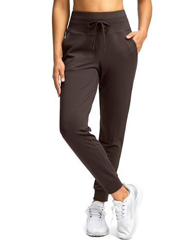 Image of Soothfeel Womens Joggers with Zipper Pockets High Waisted Sweatpants Athletic Leggings Pants for Workout Running Yoga