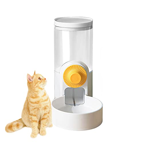 Hitasi 犬 みずのみ器 ペット用 自動 給餌器 給水器 猫 水お留守番の猫逆流しないドッグディッシュ キャット食器 出張旅行 大容量 ペットボウル 自動給餌器 自動給水器 餌入れ えさ皿 水飲み ケージ 固定 吊り下げ式 いぬ自動えさやり器 水飲み器 餌やり ホワイト
