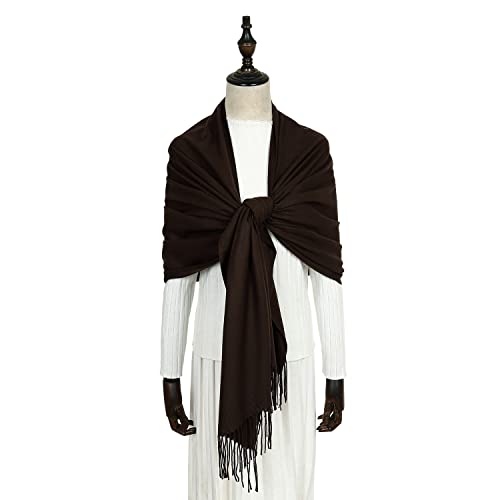 Image of RIIQIICHY Women's Fringe Shawl Wrap Pashmina Scarf for Wedding Evening